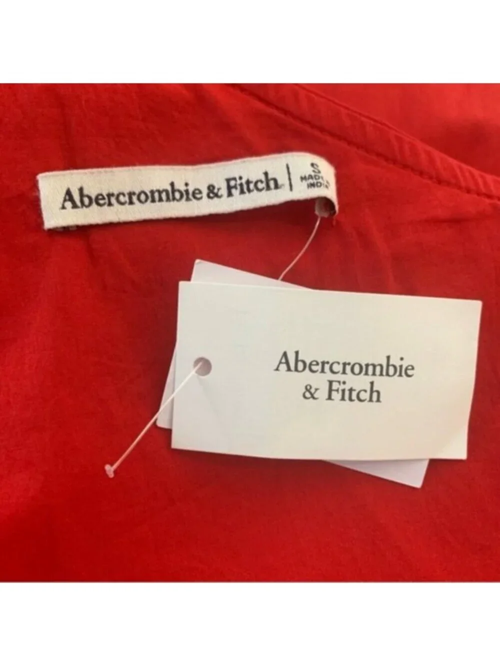 NWT Abercrombie & Fitch Red One-Shoulder Cutout Maxi Dress